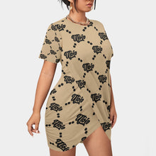 Load image into Gallery viewer, UTO IV Women’s Stacked Hem Dress With Short Sleeve(Plus Size)