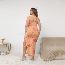 Load image into Gallery viewer, UTO IV Women's Oblique-Shoulder Exposure Dress With Side Split (Plus Size)