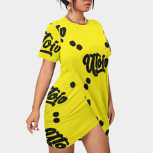 Load image into Gallery viewer, UTO IV Women’s Stacked Hem Dress With Short Sleeve(Plus Size)