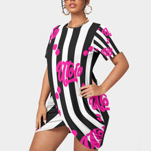 Load image into Gallery viewer, UTO IV Women’s Stacked Hem Dress With Short Sleeve(Plus Size)