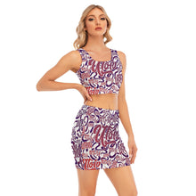 Load image into Gallery viewer, UTO IV Women's Camisole And Hip Skirt Suit
