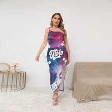 Load image into Gallery viewer, UTO IV Women's Oblique-Shoulder Exposure Dress With Side Split (Plus Size)