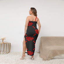 Load image into Gallery viewer, UTO IV Women's Oblique-Shoulder Exposure Dress With Side Split (Plus Size)