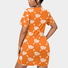 Load image into Gallery viewer, UTO IV Women’s Stacked Hem Dress With Short Sleeve(Plus Size)