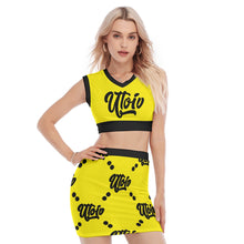 Load image into Gallery viewer, UTO IV V-Neck Vest Skirt Suit