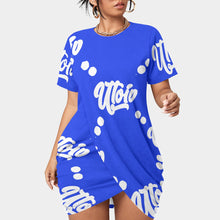 Load image into Gallery viewer, UTO IV Women’s Stacked Hem Dress With Short Sleeve(Plus Size)