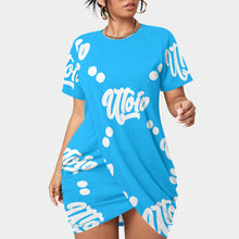 Load image into Gallery viewer, UTO IV Women’s Stacked Hem Dress With Short Sleeve(Plus Size)