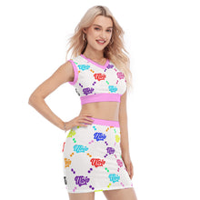 Load image into Gallery viewer, UTO IV Women's Collarless V Collar Vest Skirt Suit