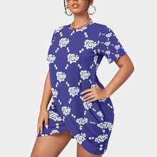 Load image into Gallery viewer, UTO IV Women’s Stacked Hem Dress With Short Sleeve(Plus Size)