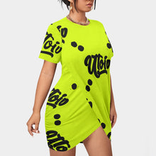 Load image into Gallery viewer, UTO IV Women’s Stacked Hem Dress With Short Sleeve(Plus Size)