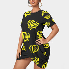 Load image into Gallery viewer, UTO IV Women’s Stacked Hem Dress With Short Sleeve(Plus Size)