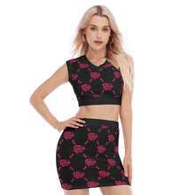 Load image into Gallery viewer, UTO IV Women's Collarless V Collar Vest Skirt Suit