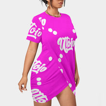 Load image into Gallery viewer, UTO IV Women’s Stacked Hem Dress With Short Sleeve(Plus Size)