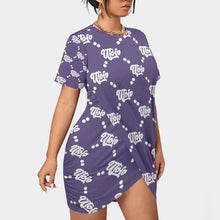 Load image into Gallery viewer, UTO IV Women’s Stacked Hem Dress With Short Sleeve(Plus Size)