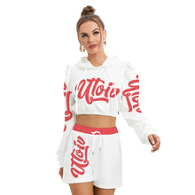 Load image into Gallery viewer, UTOIV Women's Mirco Fleece Hoodie And Shorts Set