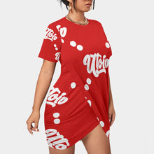 Load image into Gallery viewer, UTO IV Women’s Stacked Hem Dress With Short Sleeve(Plus Size)