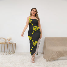 Load image into Gallery viewer, UTO IV Women's Oblique-Shoulder Exposure Dress With Side Split (Plus Size)