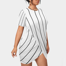 Load image into Gallery viewer, UTO IV Women’s Stacked Hem Dress With Short Sleeve(Plus Size)