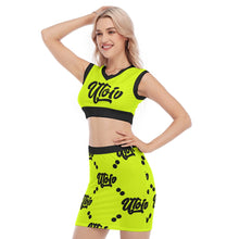Load image into Gallery viewer, UTO IV Women's Collarless V Collar Vest Skirt Suit
