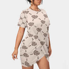 Load image into Gallery viewer, UTO IV Women’s Stacked Hem Dress With Short Sleeve(Plus Size)
