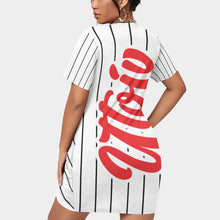 Load image into Gallery viewer, UTO IV Women’s Stacked Hem Dress With Short Sleeve(Plus Size)