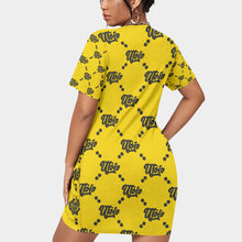 Load image into Gallery viewer, UTO IV Women’s Stacked Hem Dress With Short Sleeve(Plus Size)