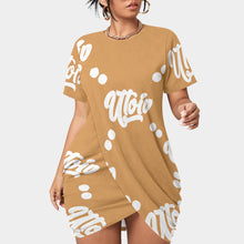 Load image into Gallery viewer, UTO IV Women’s Stacked Hem Dress With Short Sleeve(Plus Size)