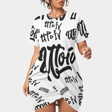 Load image into Gallery viewer, UTO IV Women’s Stacked Hem Dress With Short Sleeve(Plus Size)