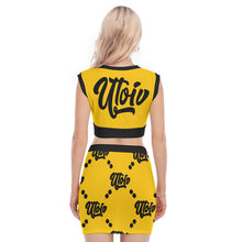 Load image into Gallery viewer, UTO IV V-Neck Vest Skirt Suit