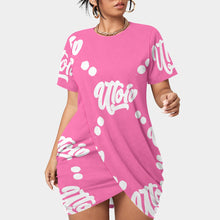 Load image into Gallery viewer, UTO IV Women’s Stacked Hem Dress With Short Sleeve(Plus Size)