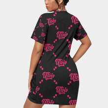 Load image into Gallery viewer, UTO IV Women’s Stacked Hem Dress With Short Sleeve(Plus Size)