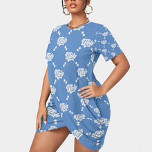 Load image into Gallery viewer, UTO IV Women’s Stacked Hem Dress With Short Sleeve(Plus Size)