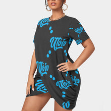 Load image into Gallery viewer, UTO IV Women’s Stacked Hem Dress With Short Sleeve(Plus Size)