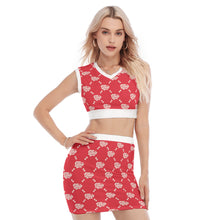 Load image into Gallery viewer, UTO IV V-Neck Vest Skirt Suit