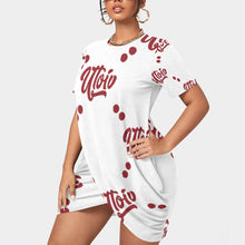 Load image into Gallery viewer, UTO IV Women’s Stacked Hem Dress With Short Sleeve(Plus Size)