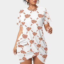 Load image into Gallery viewer, UTO IV Women’s Stacked Hem Dress With Short Sleeve(Plus Size)