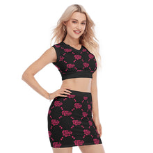Load image into Gallery viewer, UTO IV Women's Collarless V Collar Vest Skirt Suit