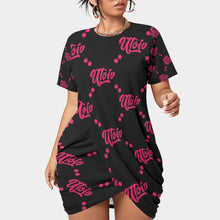 Load image into Gallery viewer, UTO IV Women’s Stacked Hem Dress With Short Sleeve(Plus Size)