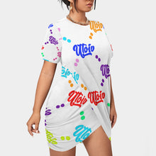 Load image into Gallery viewer, UTO IV Women’s Stacked Hem Dress With Short Sleeve(Plus Size)