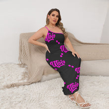 Load image into Gallery viewer, UTO IV Women's Oblique-Shoulder Exposure Dress With Side Split (Plus Size)
