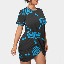 Load image into Gallery viewer, UTO IV Women’s Stacked Hem Dress With Short Sleeve(Plus Size)