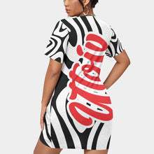 Load image into Gallery viewer, UTO IV Women’s Stacked Hem Dress With Short Sleeve(Plus Size)