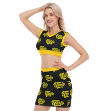 Load image into Gallery viewer, UTO IV Women's Collarless V Collar Vest Skirt Suit