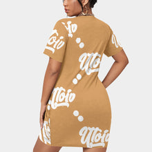 Load image into Gallery viewer, UTO IV Women’s Stacked Hem Dress With Short Sleeve(Plus Size)
