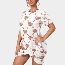 Load image into Gallery viewer, UTO IV Women’s Stacked Hem Dress With Short Sleeve(Plus Size)