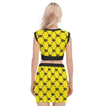 Load image into Gallery viewer, UTO IV Women's Collarless V Collar Vest Skirt Suit