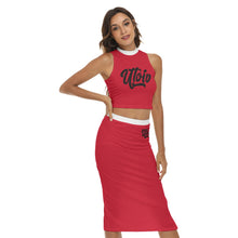 Load image into Gallery viewer, All-Over Print Women's Tank Top & Split High Skirt Set