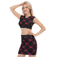 Load image into Gallery viewer, UTO IV Women's Collarless V Collar Vest Skirt Suit