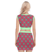 Load image into Gallery viewer, UTO IV V-Neck Vest Skirt Suit