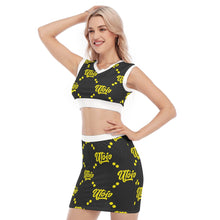 Load image into Gallery viewer, UTO IV "Eyelash Viper" Women's Collarless V Collar Vest Skirt Suit